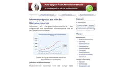 Desktop Screenshot of hilfe-gegen-rueckenschmerzen.de